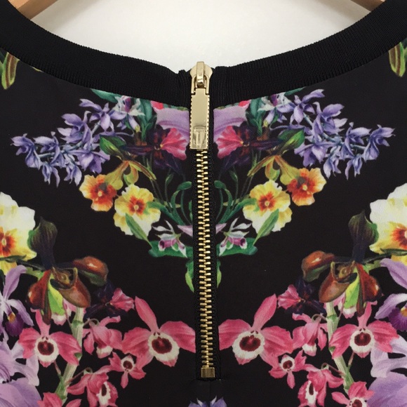 Ted Baker floral print blouse long sleeve with ribbed cuff size 1 (approx 4 US) - Picture 6 of 15